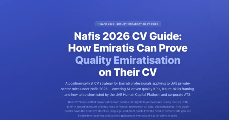 Nafis 2026 CV Guide: Quality Emiratisation Tips featured image