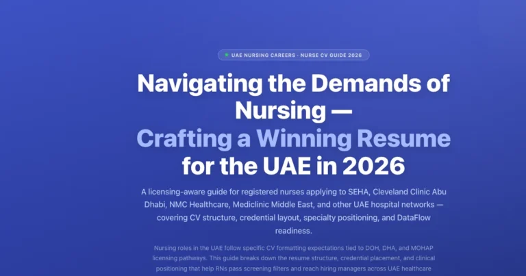 Nursing CV for UAE Hospitals — Winning Resume 2026 | Labeeb featured image