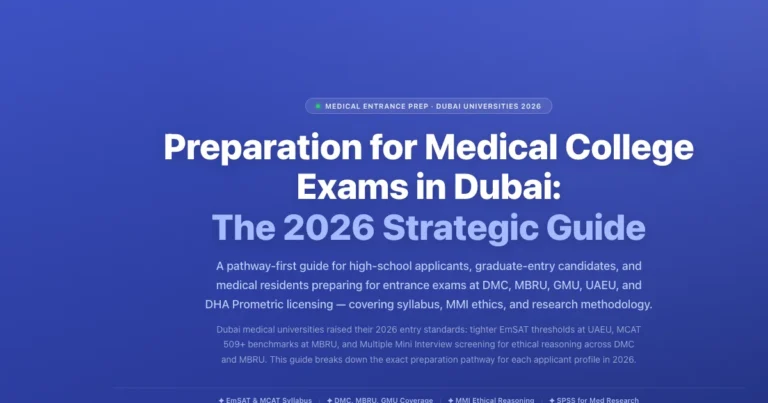 Preparation for Medical College Exams in Dubai: The 2026 Strategic Guide featured image