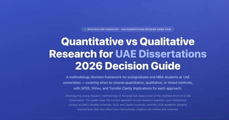 Quant vs Qual Research for UAE Dissertations 2026 featured image