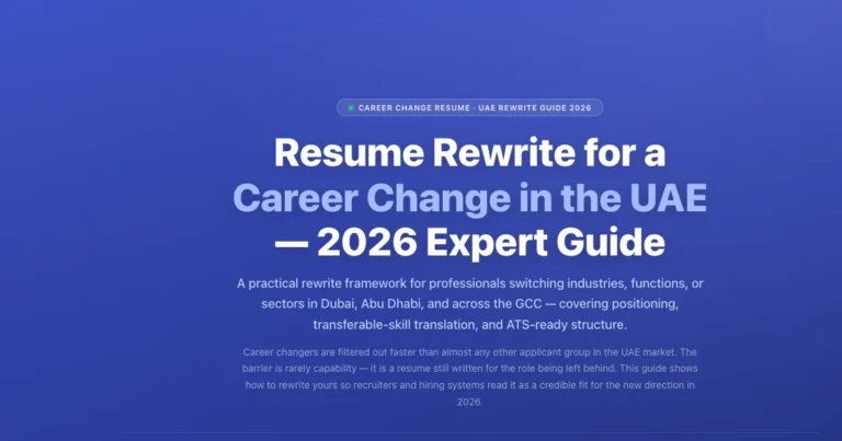 Resume Rewrite for Career Change in UAE | Labeeb Experts featured image