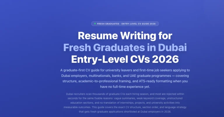 Fresh Graduate CV Writing in Dubai 2026 | Entry-Level Guide featured image