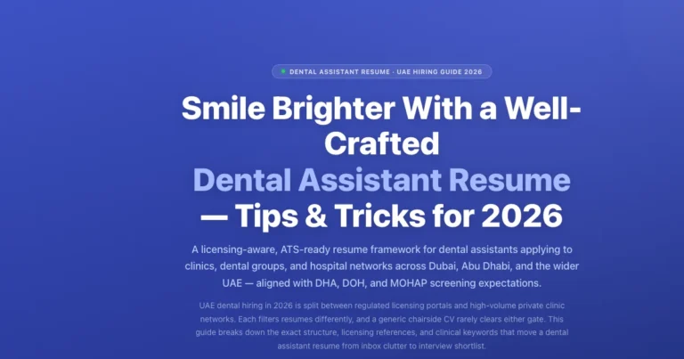 Smile Brighter with a Well-Crafted Dental Assistant Resume: Tips and Tricks featured image
