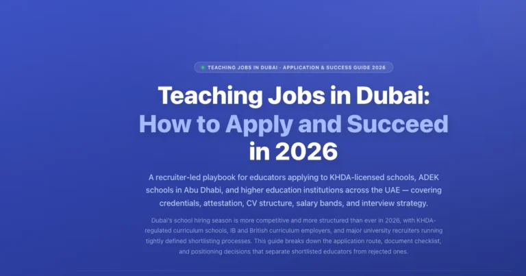 Teaching Jobs in Dubai 2026: How to Apply & Succeed | Labeeb featured image