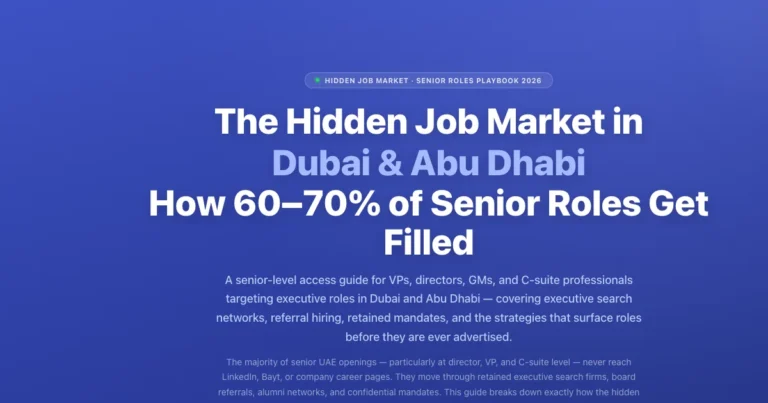 Hidden Job Market Dubai & Abu Dhabi: Senior Roles 2026 Guide featured image