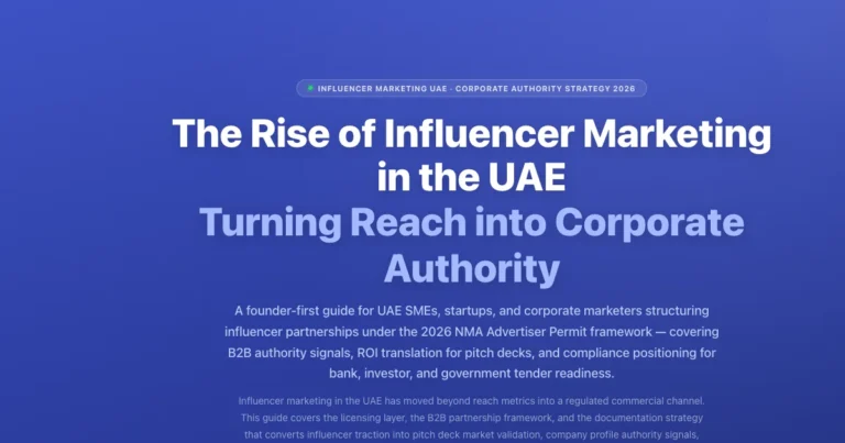 The Rise of Influencer Marketing in the UAE: Turning Reach into Corporate Authority featured image