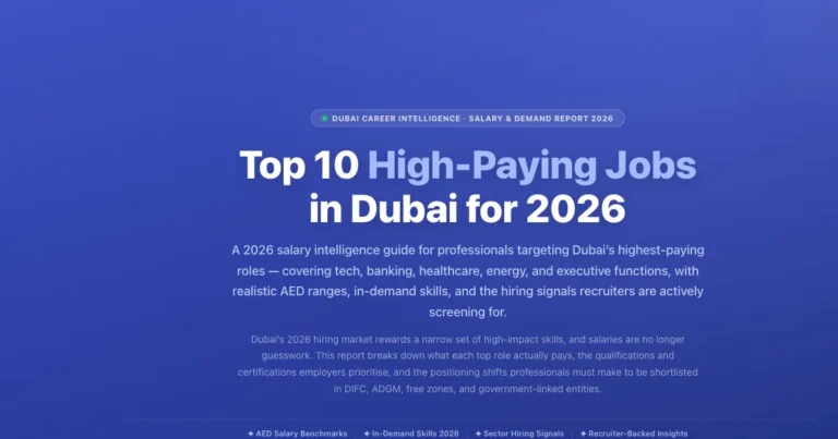Top 10 High-Paying Jobs in Dubai 2026 — Salaries & Skills featured image