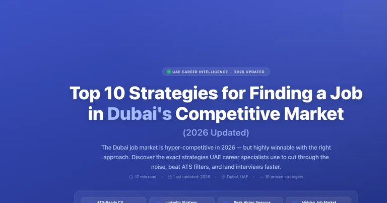 Top 10 Strategies for Finding a Job in Dubai’s Competitive Market (2026 Updated) featured image