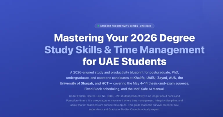 Study Skills & Time Management for UAE Students 2026 Guide featured image