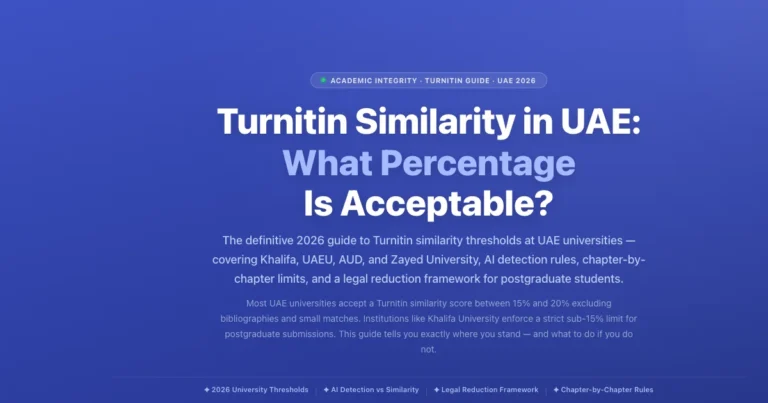 Turnitin Similarity in UAE What Percentage Is Acceptable featured image