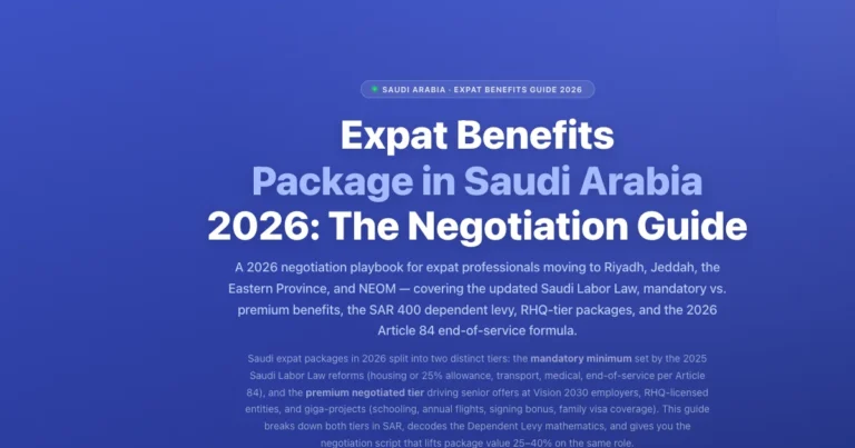 Expat Benefits Package in Saudi Arabia 2026: The Negotiation Guide featured image