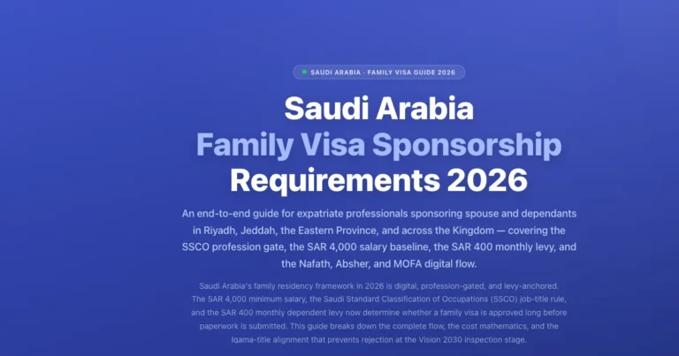 Saudi Arabia Family Visa Sponsorship Requirements 2026: The Complete Guide featured image