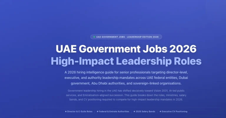 UAE Government Jobs 2026: High-Impact Leadership Roles | Labeeb featured image