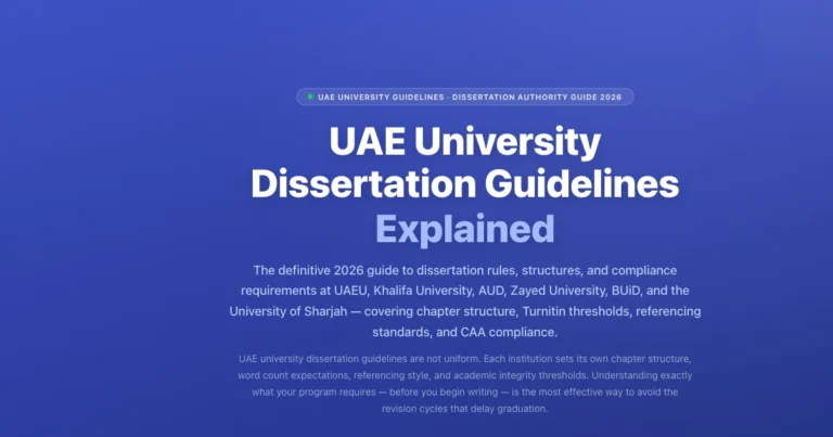 UAE University Dissertation Guidelines Explained (2026 Update) featured image