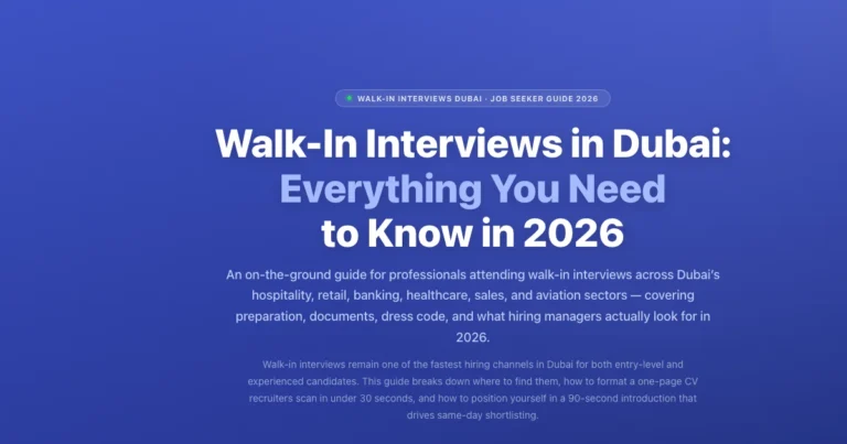Walk-In Interviews in Dubai 2026: Complete Guide | Labeeb featured image