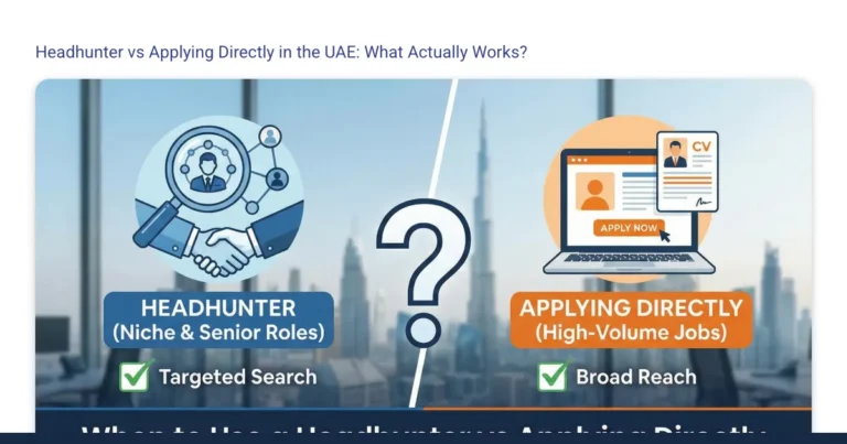 When to Use a Headhunter vs Applying Directly in UAE (What Actually Works) | labeeb.ae featured image