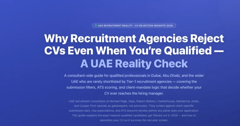 Why Recruitment Agencies Reject CVs Even When You’re Qualified (2026) featured image