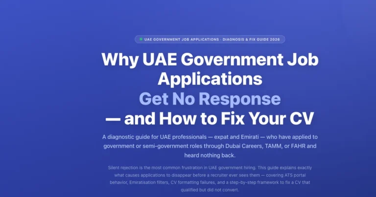 Why UAE Government Job Applications Get No Response — and How to Fix Your CV featured image