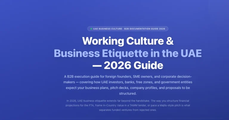Working Culture & Business Etiquette in the UAE — 2026 Guide featured image