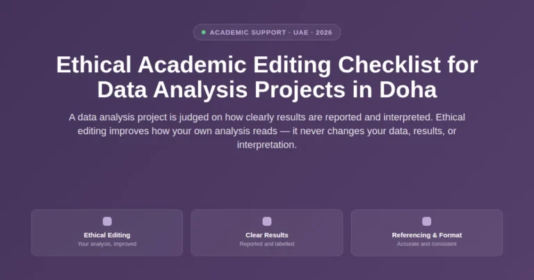 Ethical academic editing checklist for data analysis projects in Doha, Qatar featured image