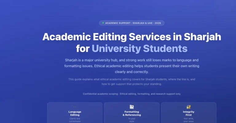 Academic Editing Services in Sharjah for University Students featured image