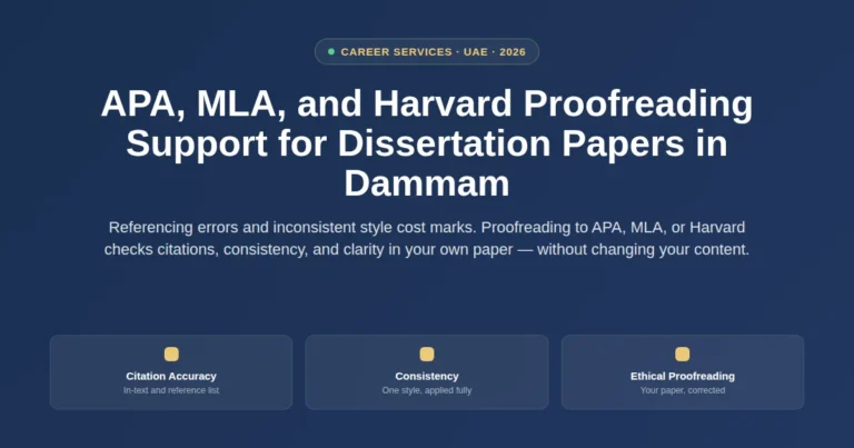 APA, MLA, and Harvard academic proofreading in Dammam, Saudi Arabia featured image