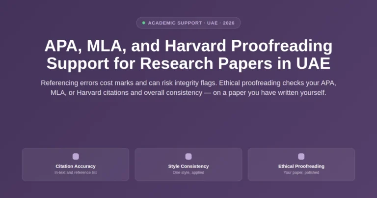 APA, MLA, and Harvard proofreading support for research papers in UAE featured image