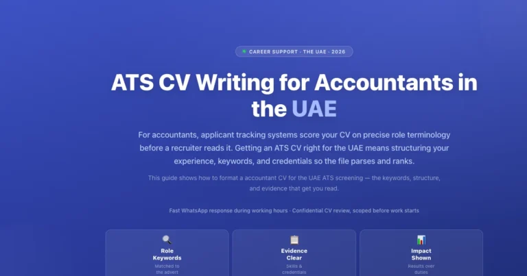 ATS CV Writing for Accountants in the UAE featured image