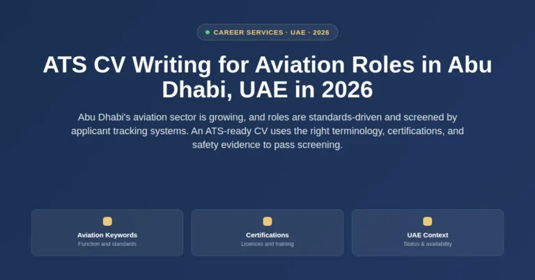 ATS CV writing for aviation roles in Abu Dhabi, UAE in 2026 featured image