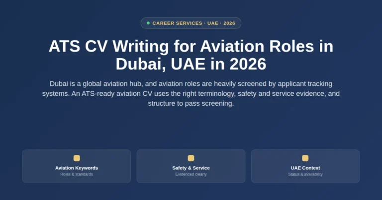 ATS CV writing for aviation roles in Dubai, UAE in 2026 featured image