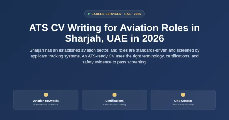 ATS CV writing for aviation roles in Sharjah, UAE in 2026 featured image