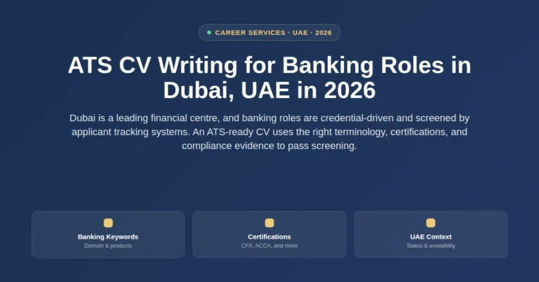 ATS CV writing for banking roles in Dubai, UAE in 2026 featured image