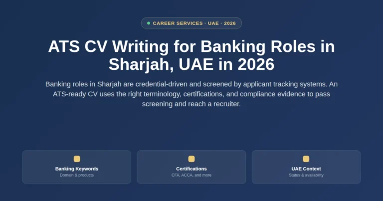 ATS CV writing for banking roles in Sharjah, UAE in 2026 featured image