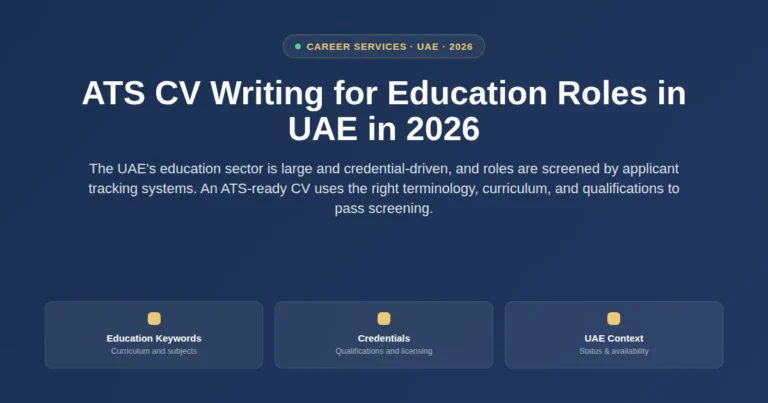 ATS CV writing for education roles in UAE in 2026 featured image