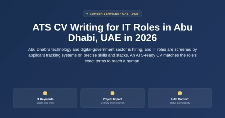 ATS CV writing for IT roles in Abu Dhabi, UAE in 2026 featured image