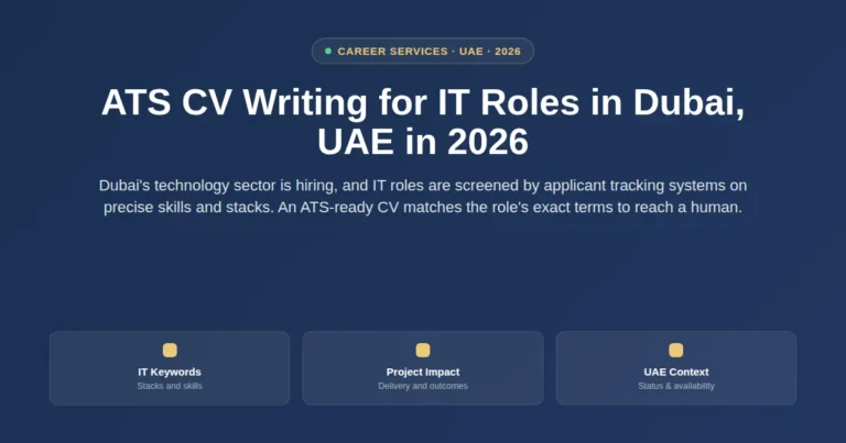 ATS CV writing for IT roles in Dubai, UAE in 2026 featured image