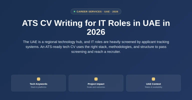 ATS CV writing for IT roles in UAE in 2026 featured image