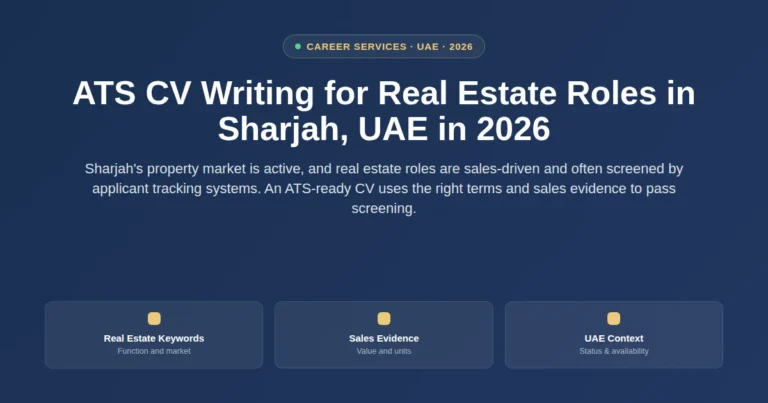 ATS CV writing for real estate roles in Sharjah, UAE in 2026 featured image