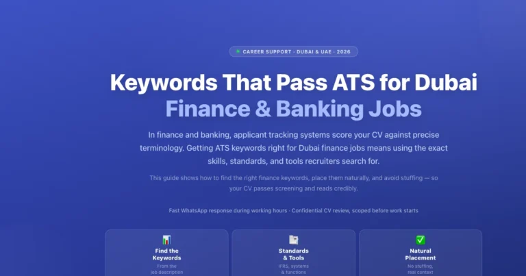 Keywords That Pass ATS for Dubai Finance & Banking Jobs featured image