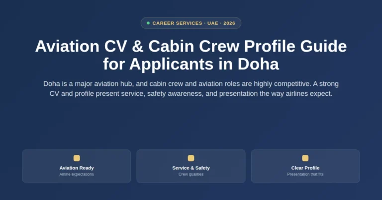 Aviation CV and cabin crew profile guide for applicants in Doha, Qatar featured image