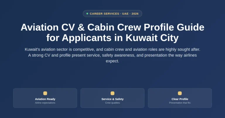 Aviation CV and cabin crew profile guide for applicants in Kuwait City, Kuwait featured image