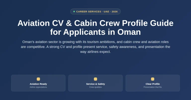 Aviation CV and cabin crew profile guide for applicants in Oman featured image