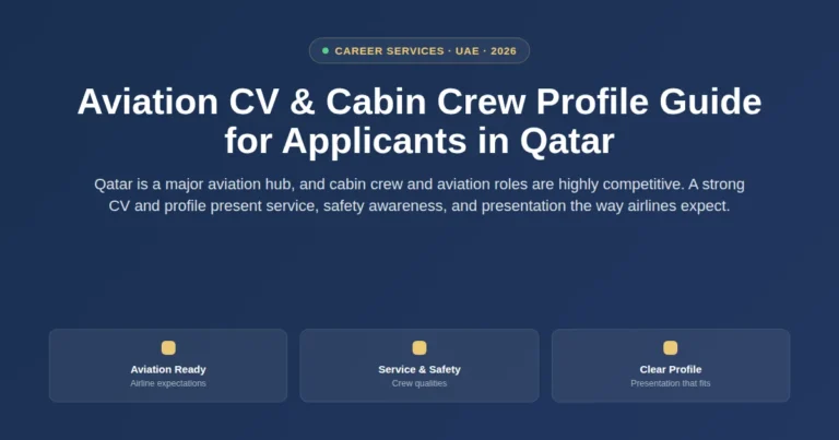 Aviation CV and cabin crew profile guide for applicants in Qatar featured image