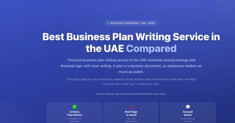 Best Business Plan Writing Service in the UAE Compared featured image