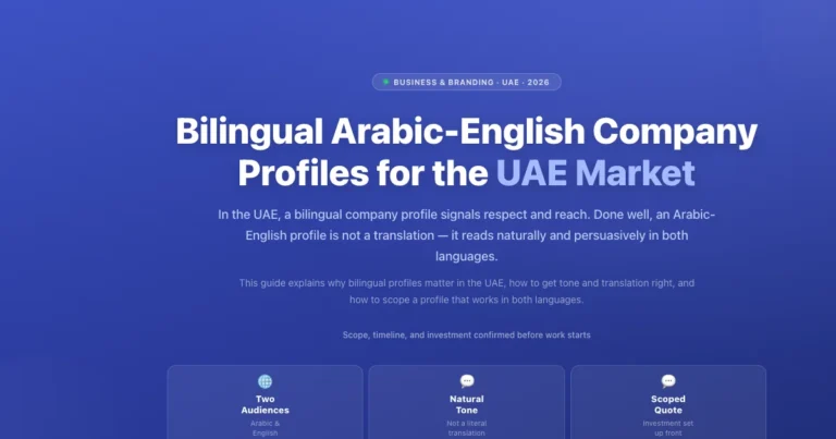 Bilingual Arabic-English Company Profiles for the UAE Market featured image