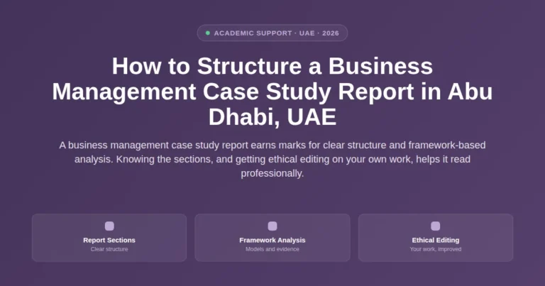 How to structure a business management case study report in Abu Dhabi, UAE featured image
