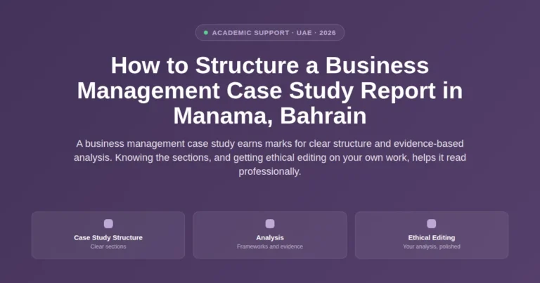 How to structure a business management case study report in Manama, Bahrain featured image
