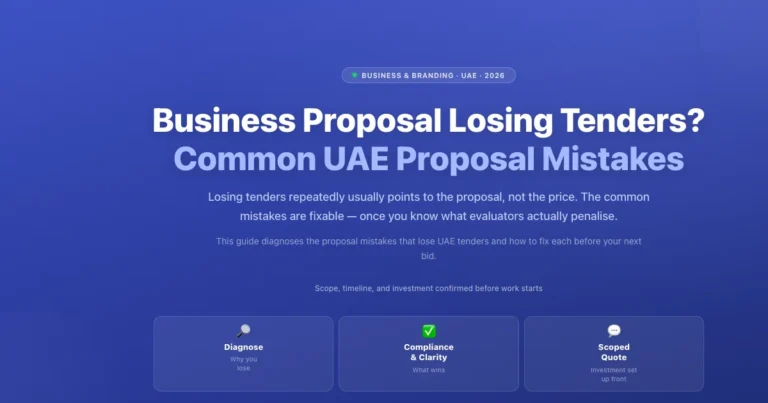 Business Proposal Losing Tenders? Common UAE Proposal Mistakes featured image