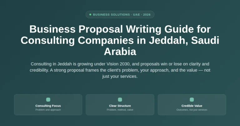 Business proposal writing guide for consulting companies in Jeddah, Saudi Arabia featured image