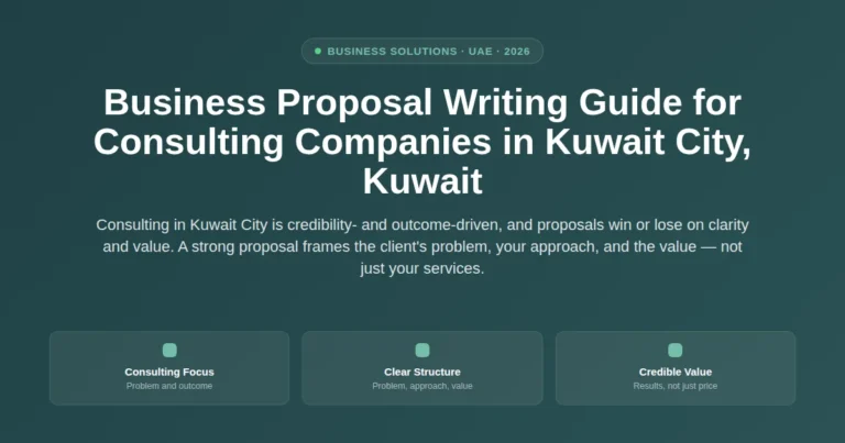 Business proposal writing guide for consulting companies in Kuwait City, Kuwait featured image